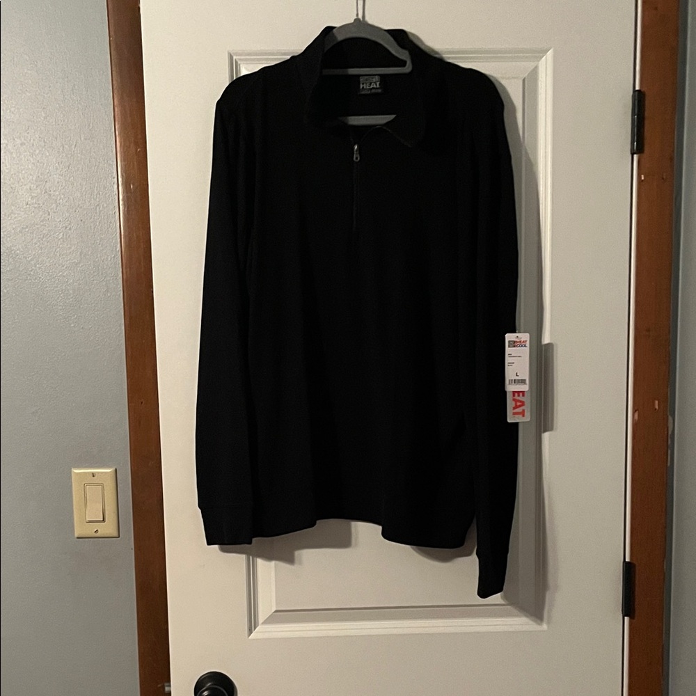 32 Degrees Men's Black Zip-Up Sweater